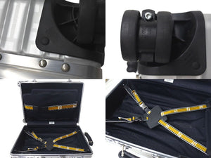 RIMOWA リモワ × FENDI フェンディ キャリーケース スーツケース 7VV133 A5F6 F13DL ズッカ柄 アルミニウム シルバー 美品 中古 4c074714