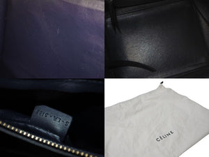 CELINE セリーヌ ハンドバッグ ラゲージ ファントム ミディアムスクエア クロコ型押し S-LA-31852 レザー 中古 4c074715