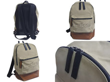 Load image into Gallery viewer, Berluti ベルルッティ カリグラフィ バックパック リュック G0118 ベージュ ブラック ブラウン コットンキャンバス レザー 美品 中古 4c074719
