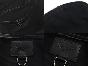 Berluti ベルルッティ カリグラフィ バックパック リュック G0118 ベージュ ブラック ブラウン コットンキャンバス レザー 美品 中古 4c074719