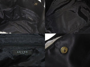 ADORE アドーア ファー トートバッグ ハンドバッグ ファー レザー ホワイト ブラック ゴールド金具 美品 中古 4c074720 