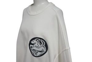 極美品 JIL SANDER ジルサンダー Zodiac Sweatshirt ゾディアック スウェットシャツ J21GU0004 サイズL カプリコーン ホワイト 中古 4c074731