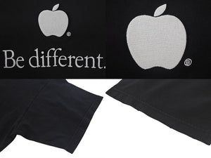 極美品 BALENCIAGA バレンシアガ Be different 半袖Tシャツ 712398 サイズL アップルサンプリング ブラック 刺繍 中古 4c074751