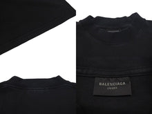 Load image into Gallery viewer, 極美品 BALENCIAGA バレンシアガ Be different 半袖Tシャツ 712398 サイズL アップルサンプリング ブラック 刺繍 中古 4c074751