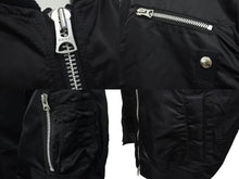 画像をギャラリービューアに読み込む, 極美品 sacai サカイ MA-1 ジャケット 21-02523M サイズ3 ブラック ナイロン 切り返しデザイン 21SS 中古 4c074758 