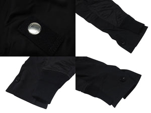 極美品 sacai サカイ MA-1 ジャケット 21-02523M サイズ3 ブラック ナイロン 切り返しデザイン 21SS 中古 4c074758 