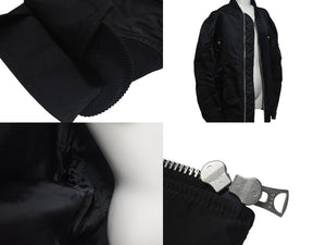 極美品 sacai サカイ MA-1 ジャケット 21-02523M サイズ3 ブラック ナイロン 切り返しデザイン 21SS 中古 4c074758 