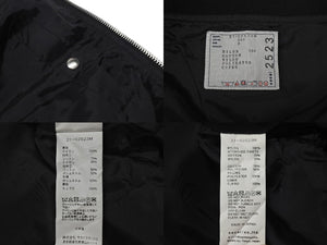 極美品 sacai サカイ MA-1 ジャケット 21-02523M サイズ3 ブラック ナイロン 切り返しデザイン 21SS 中古 4c074758 