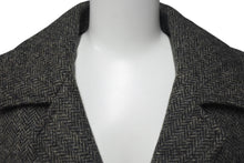 Load image into Gallery viewer, 極美品 MONCLER モンクレール ANTHONY アンソニー ダウンコート サイズ4 エルボータトゥー柄 ヘリンボーン柄 グレー ウール 中古 4c074761