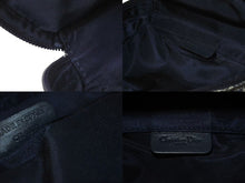 Load image into Gallery viewer, CHRISTIAN DIOR クリスチャンディオール トロッター ポーチ キャンバス レザー メタル ネイビー ゴールド金具 美品 中古 4c074769