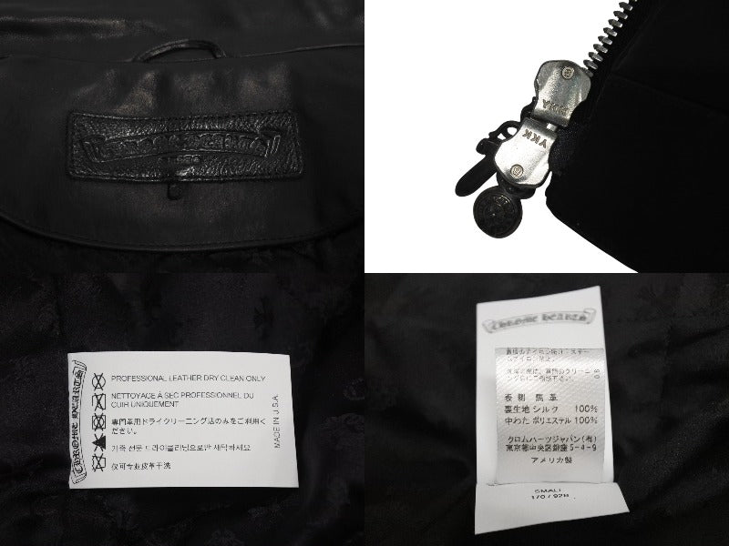 極美品 CHROME HEARTS クロムハーツ クロスパッチ レザー