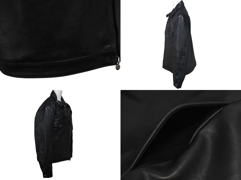 極美品 CHROME HEARTS クロムハーツ クロスパッチ レザー