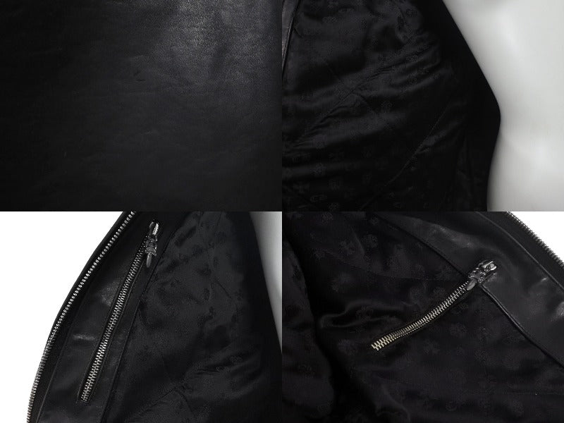 極美品 CHROME HEARTS クロムハーツ クロスパッチ レザー