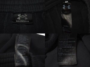 BALENCIAGA x Under Armour バレンシアガ x アンダーアーマー ワイドスウェットパンツ ブラック コットン XS 809709 中古 4c074783