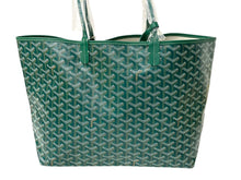 Load image into Gallery viewer, 新品未使用 GOYARD ゴヤール サンルイPM バッグ トートバッグ STLOUIPMLTY09CL09P PVC レザー ヘリンボーン グリーン 中古 4c074785