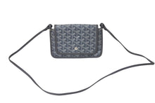 Load image into Gallery viewer, 新品同様 GOYARD ゴヤール プリュメ ショルダーバッグ レザー PVC グレーシルバー金具中古 4c074786