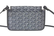 Load image into Gallery viewer, 新品同様 GOYARD ゴヤール プリュメ ショルダーバッグ レザー PVC グレーシルバー金具中古 4c074786