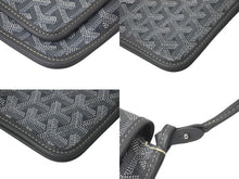 Load image into Gallery viewer, 新品同様 GOYARD ゴヤール プリュメ ショルダーバッグ レザー PVC グレーシルバー金具中古 4c074786