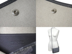 新品同様 GOYARD ゴヤール プリュメ ショルダーバッグ レザー PVC グレーシルバー金具中古 4c074786