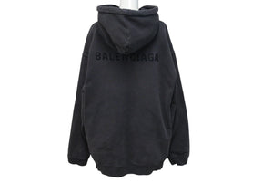 BALENCIAGA バレンシアガ Grey Logo Hoodie グレー ロゴスウェット サイズ M 600583 TLVB8 美品 中古 4c074790