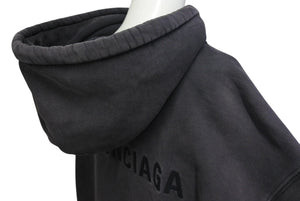 BALENCIAGA バレンシアガ Grey Logo Hoodie グレー ロゴスウェット サイズ M 600583 TLVB8 美品 中古 4c074790