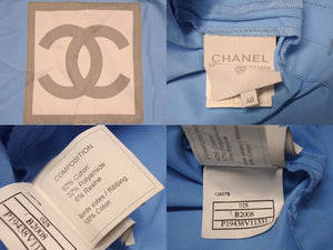 CHANEL シャネル スポーツライン ジップアップジャケット P19438V11331 サイズ40 ココマーク ブルー オレンジ 良品 中古 4c074793