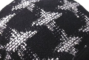 CHANEL シャネル バケットハット ツイード 帽子 サイズL ロゴ刺繍 ブラック ホワイト コットン 美品 中古 4c074797