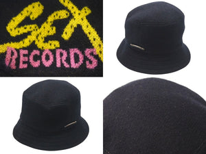 CHROME HEARTS クロムハーツ マッティボーイ SEX records バケットハット ブラック シルバー金具 美品 中古 4c074798