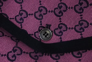 未使用 GUCCI グッチペット トレンチコート 695730 サイズM GGキャンバス レザー ピンク ネイビー ペット用 中古 4c074799 