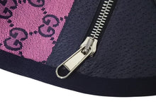 画像をギャラリービューアに読み込む, 未使用 GUCCI グッチペット トレンチコート 695730 サイズM GGキャンバス レザー ピンク ネイビー ペット用 中古 4c074799 