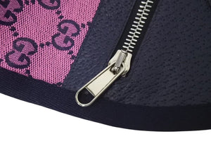 未使用 GUCCI グッチペット トレンチコート 695730 サイズM GGキャンバス レザー ピンク ネイビー ペット用 中古 4c074799 