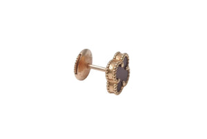 新品同様 Van Cleef & Arpels ヴァンクリーフ＆アーペル スウィート アルハンブラ ピアス VCARN6BO00 カーネリアン Au750刻印 中古 4c074810