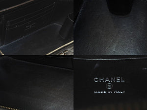 極美品 CHANEL シャネル チェーンショルダーバッグ 2WAYバニティバッグ ココマーク ランダム番台 ブラック ラムスキン 中古 4c074815