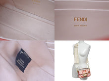 Load image into Gallery viewer, 極美品 FENDI フェンディ ミニバゲット スモール ショルダーバッグ 8BS017 ズッカ柄 マルチカラー キャンバス レザー ゴールド金具 中古 4c074818