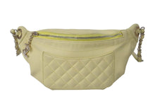 Load image into Gallery viewer, CHANEL シャネル ウエストバッグ 27番台 A57832 ココマーク キルティング ラムスキン イエロー ゴールド金具 良品 中古 4c074819