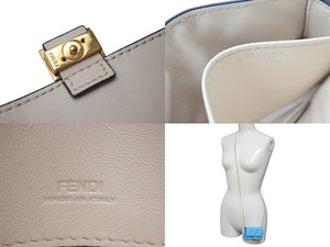 FENDI フェンディ Nano Bucket Charm Keychain ナノバケット チャーム キーホルダー ターコイズブルー 7AR844 美品 中古 4c074823