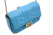 Load image into Gallery viewer, FENDI フェンディ Nano Bucket Charm Keychain ナノバケット チャーム キーホルダー ターコイズブルー 7AR844 美品 中古 4c074823