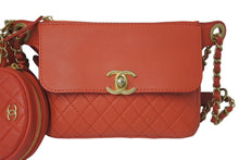 Load image into Gallery viewer, 極美品 CHANEL シャネル マトラッセ キルティング ベルトバッグ 2019 29番台 カーフレザー レッド ゴールド金具 中古 4c074825