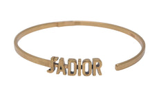 Load image into Gallery viewer, Christian Dior クリスチャンディオール JJ ADIOR ロゴ チョーカー アンティークゴールド N0466ADRMT 美品 中古 4c074843