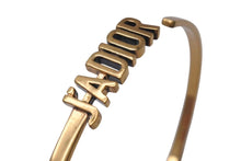 Load image into Gallery viewer, Christian Dior クリスチャンディオール JJ ADIOR ロゴ チョーカー アンティークゴールド N0466ADRMT 美品 中古 4c074843