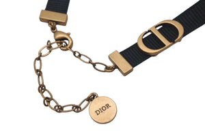 Christian Dior クリスチャンディオール J’ADIOR チョーカー ネックレス ブラック CDロゴ 美品 中古 4c074844