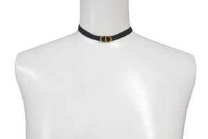 Christian Dior クリスチャンディオール J’ADIOR チョーカー ネックレス ブラック CDロゴ 美品 中古 4c074844