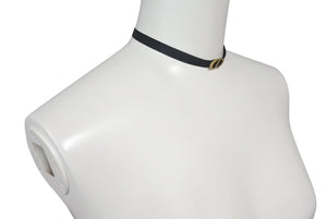 Christian Dior クリスチャンディオール J’ADIOR チョーカー ネックレス ブラック CDロゴ 美品 中古 4c074844