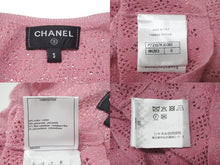 Load image into Gallery viewer, 極美品 CHANEL シャネル カメリア クロップドニットトップ P72157K10391 ポリアミド ポリウレタン ピンク サイズS 中古 4c074852