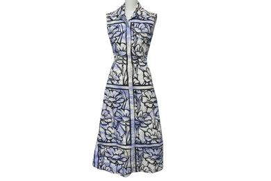 極美品 FENDI フェンディ Floral print denim drress フローラル プリント デニムドレス FLD525AC5C 36 中古 4c074859
