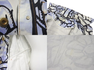 極美品 FENDI フェンディ 花柄デニムドレス フローラルプリントデニムドレス FLD525AC5C 36 中古 4c074859 