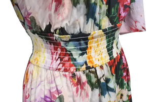 極美品 DOLCE&GABBANA ドルチェアンドガッバーナ Flower print dress 花柄 ワンピース コットン 36 F68E1T HS5CY 中古 4c074860