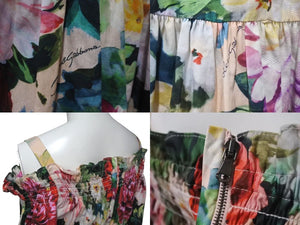 極美品 DOLCE&GABBANA ドルチェアンドガッバーナ Flower print dress 花柄 ワンピース コットン 36 F68E1T HS5CY 中古 4c074860