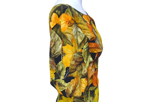 極美品 DOLCE&GABBANA ドルチェアンドガッバーナ Fall leaf rayon dress 秋の葉 ドレス レーヨン オレンジ 36 中古 4c074861