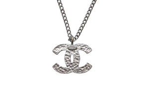 CHANEL シャネル ネックレス ココマーク アクセサリー 05A刻印 フランス製 メタル シルバー ブラック 美品 中古 4c074907